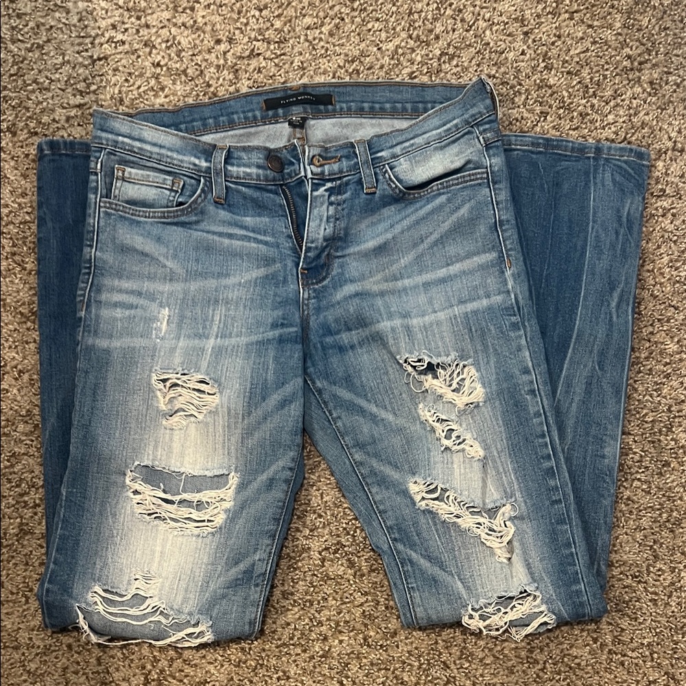 Flying Monkey Distressed Blue Jeans